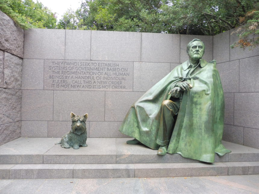 FDR memorial - FDR and dog