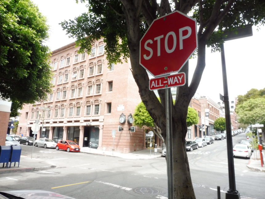 USA San Francisco stop sign 2