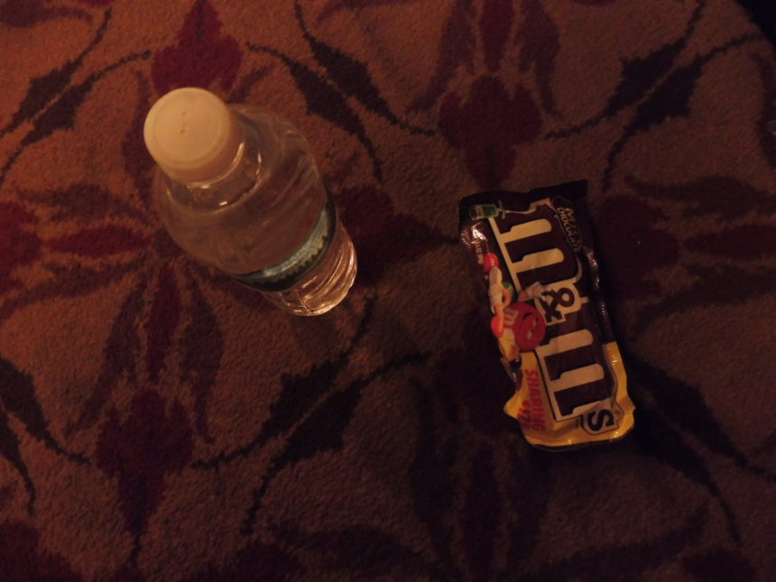 USA New York Something Rotten water and M&Ms