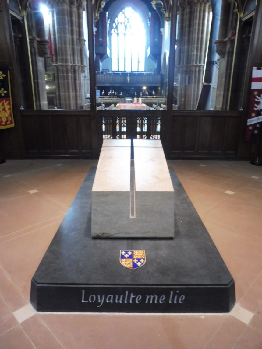 England Richard III Leicester Cathedral grave and window