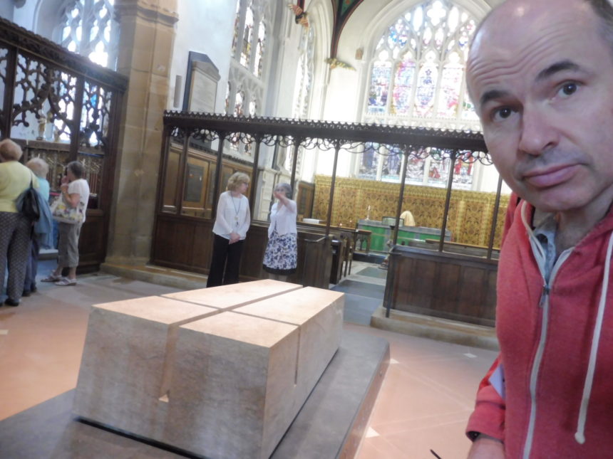 England Richard III Leicester Cathedral grave and me