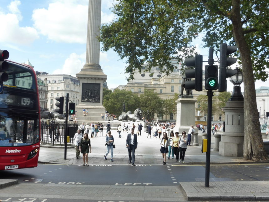 England Trafalgar Square gay traffic lights