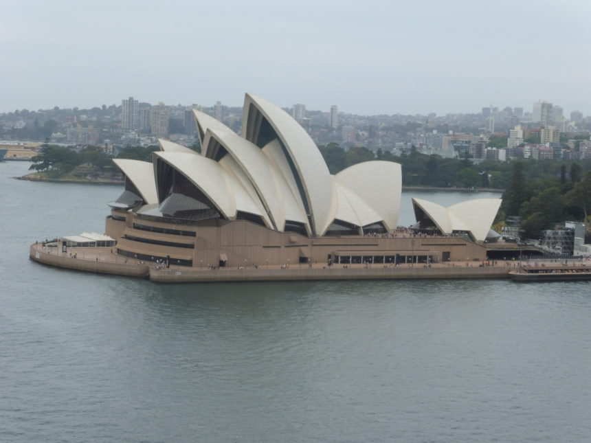 Australia Sydney Opera House from the Sydney Harbour Bridge