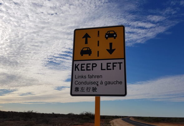 Keep left at the Tropic of Capricorn