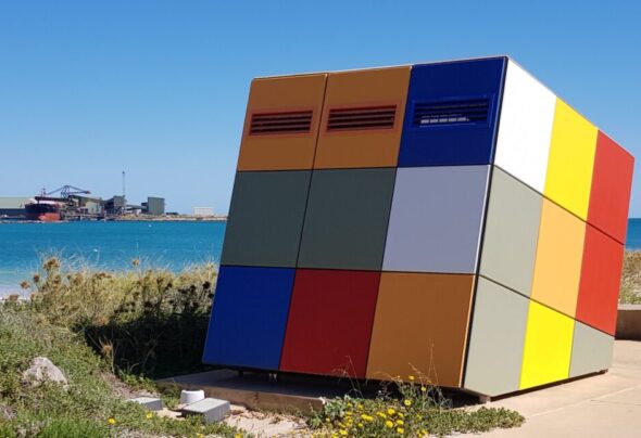 Rubik’s cube toilets in Geraldton